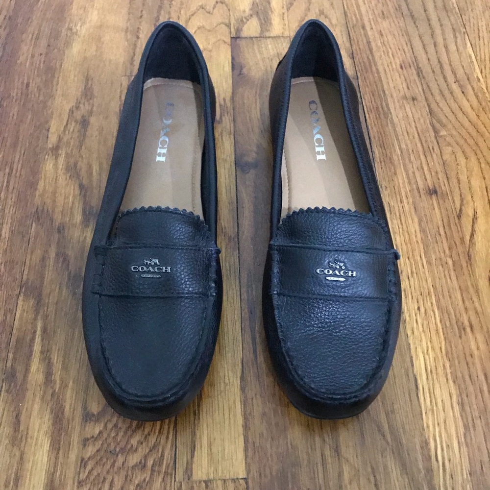 Coach Black Leather Driving Loafers - Picture 2 of 4